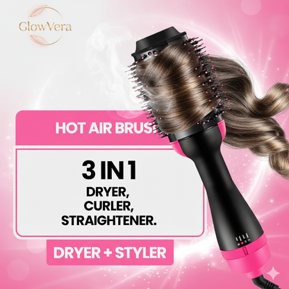 💥 3-in-1 Hair Styling Brush – Dry, Straighten & Volumize Like a Pro 💆‍♀️